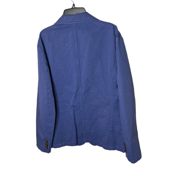 J.Crew Mens $178 Garment Dyed Cotton Linen Suit Jacket Blue Size 38 AX270 - Picture 2 of 6
